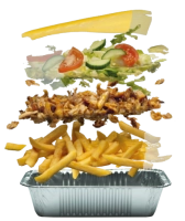 Friet kapsalon met doner